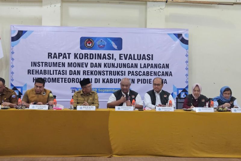 Kemenko PMK perkuat koordinasi percepatan rehab-rekon Pidie Jaya, Aceh
