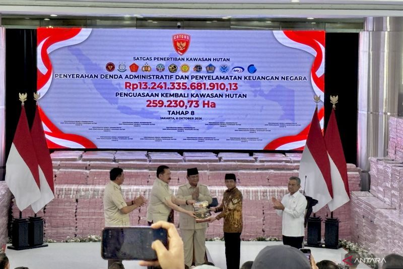 Satgas PKH serahkan 259.230 hektare lahan ke negara disaksikan Prabowo