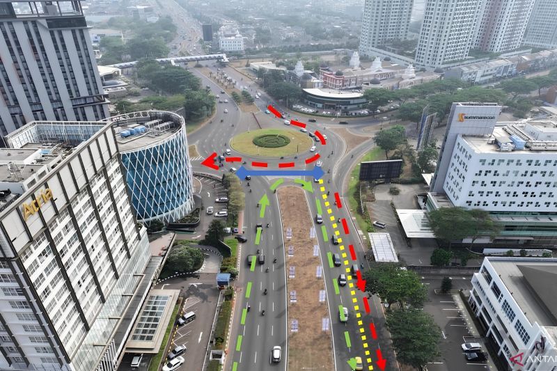 Rekayasa lalu lintas saat Korpri Night Run 2026 di Tangerang