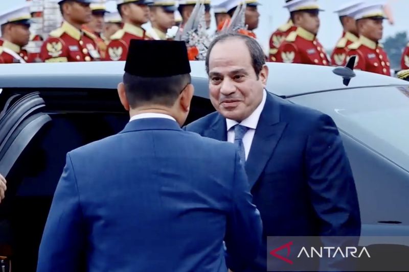Presiden Mesir tiba di Jakarta untuk bertemu Prabowo Minggu