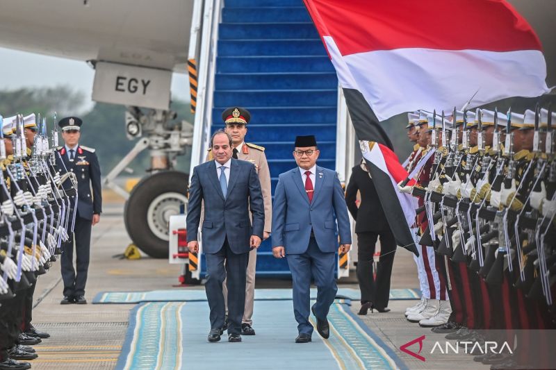 Presiden Mesir tiba di Jakarta untuk bertemu Prabowo Minggu