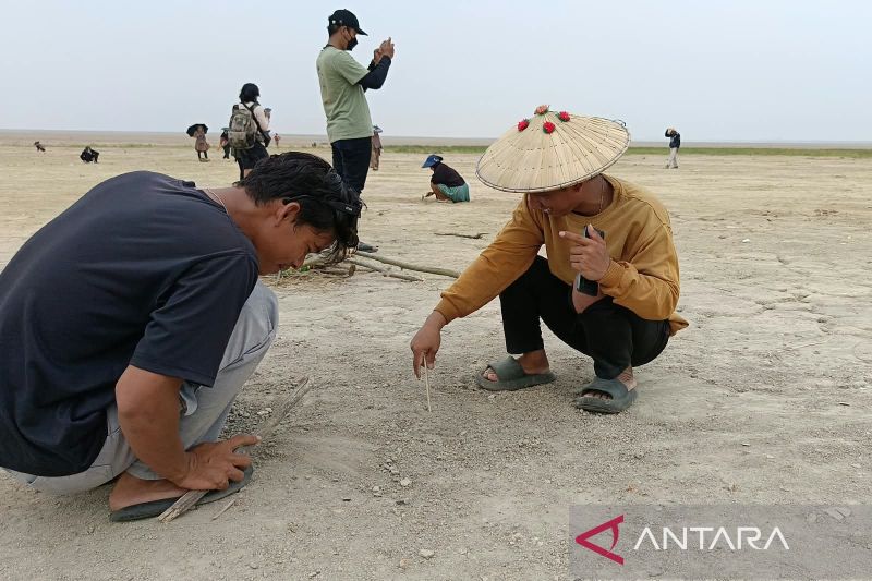 Warga di Kukar berburu emas saat Danau Semayang mengering
