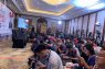 Wartawan "nobar" debat capres di Hotel Shangri-La Jakarta