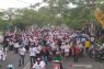 Ribuan warga sambut kedatangan Jokowi di Purwokerto