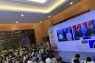 Wartawan nobar debat capres pamungkas di Hotel Sultan Jakarta