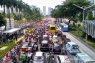 Lalin Sudirman-Semanggi padat merayap jelang kampanye Jokowi-Ma'ruf