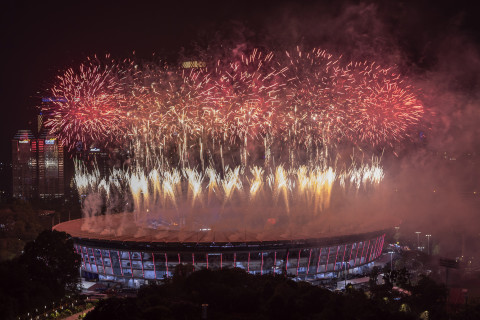 PESTA KEMBANG API PEMBUKAAN ASIAN GAMES 2018