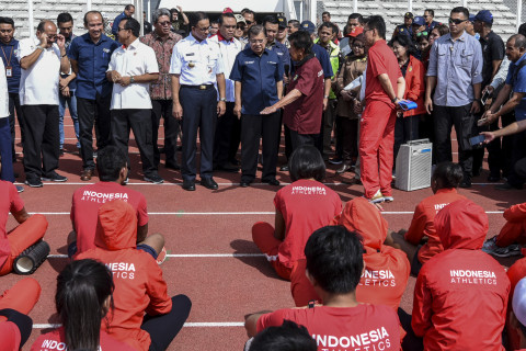 WAPRES TINJAU ARENA ASIAN GAMES