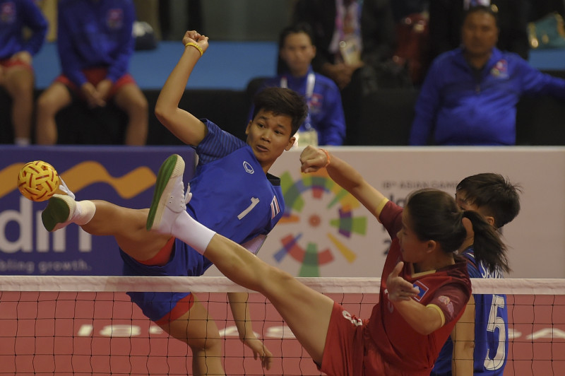 SEPAK TAKRAW PUTRI THAILAND VS LAOS