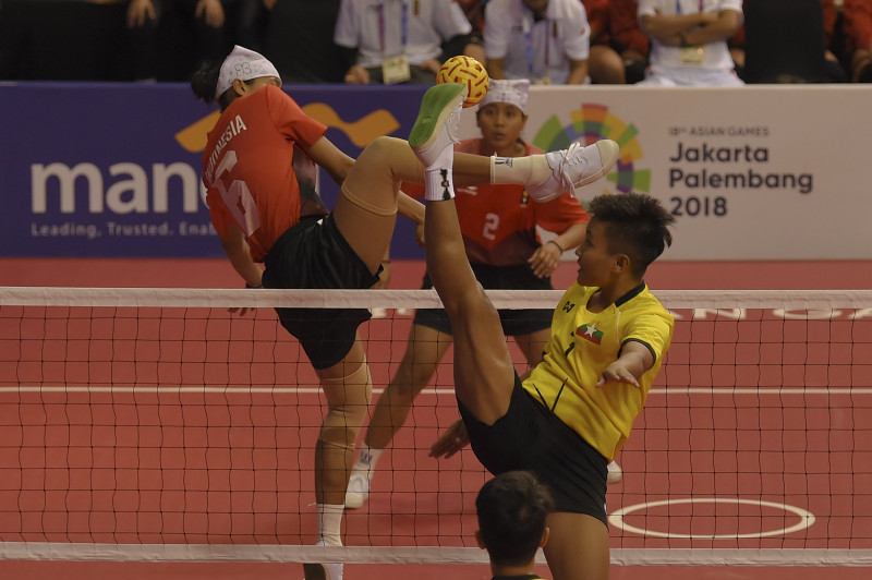 SEPAK TAKRAW PUTRI INDONESIA VS MYANMAR