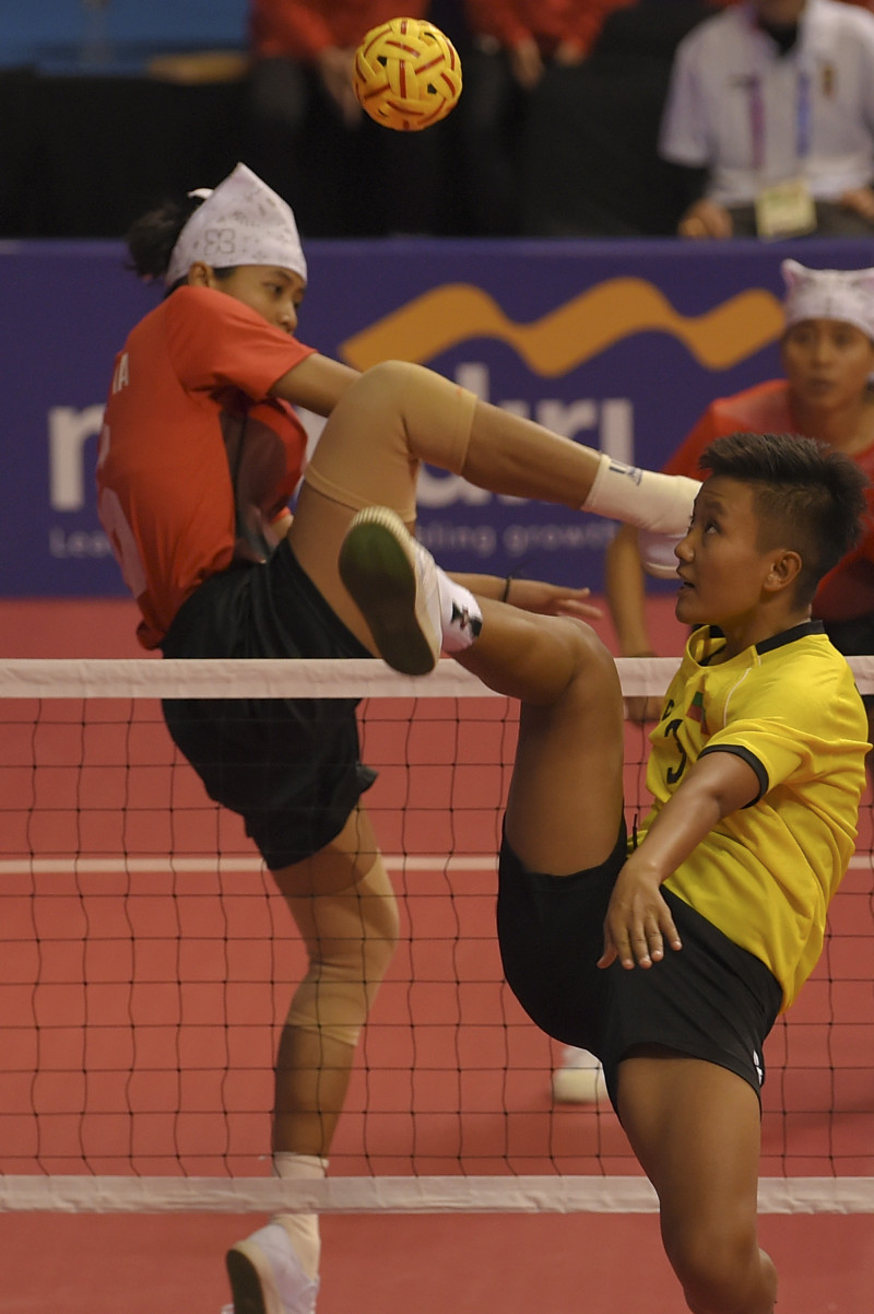 SEPAK TAKRAW PUTRI INDONESIA VS MYANMAR