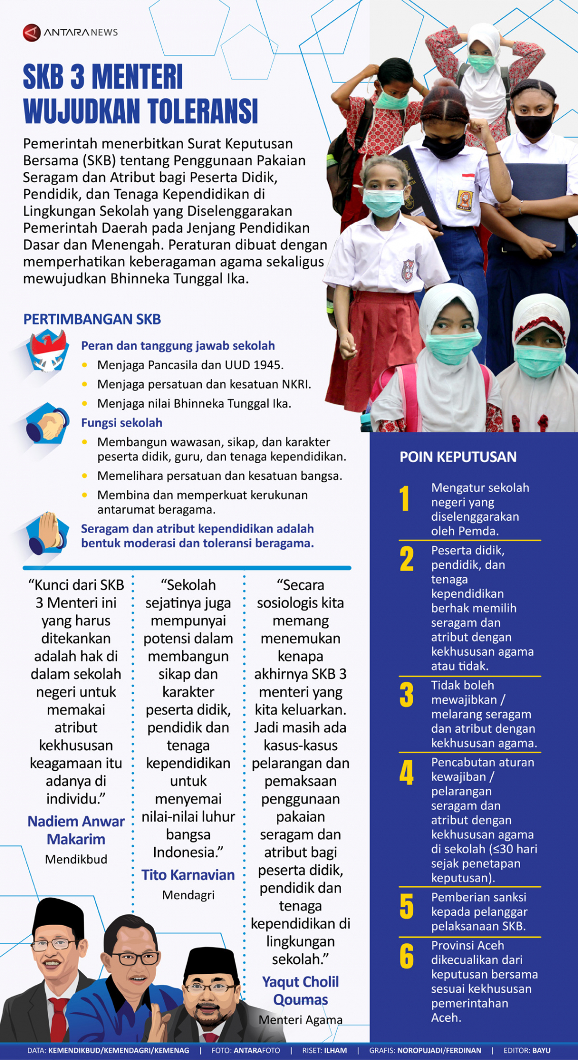 SKB tiga menteri wujudkan toleransi