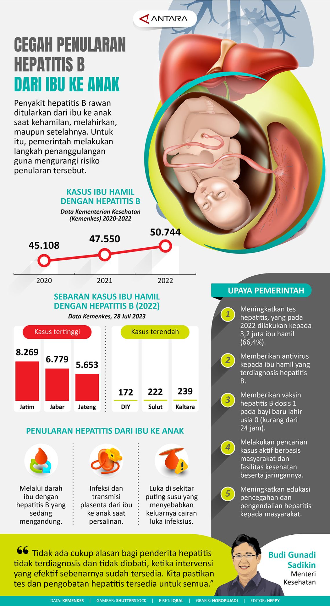 Cegah Penularan Hepatitis B Dari Ibu Ke Anak - Infografik ANTARA News