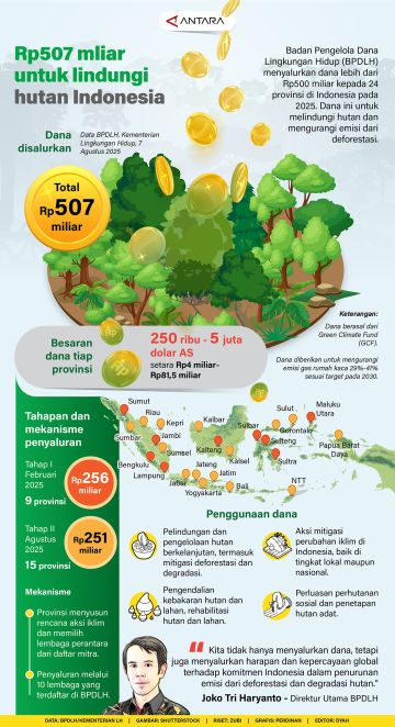 Rp507 miliar untuk lindungi hutan Indonesia
