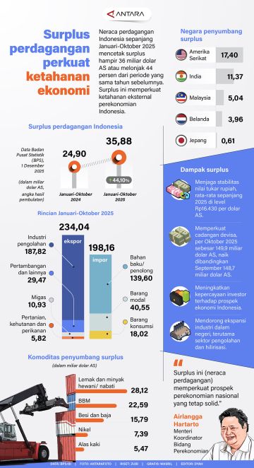 Surplus perdagangan perkuat ketahanan ekonomi