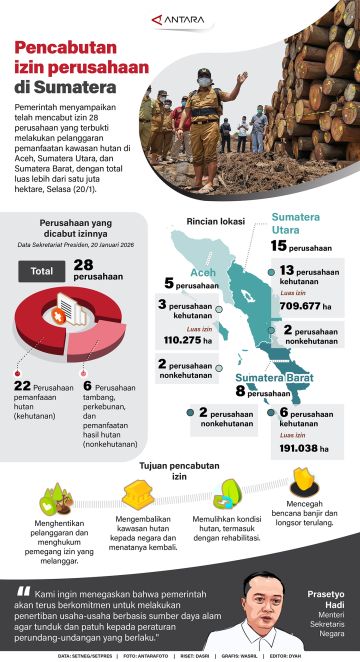Pencabutan izin perusahaan di Sumatera