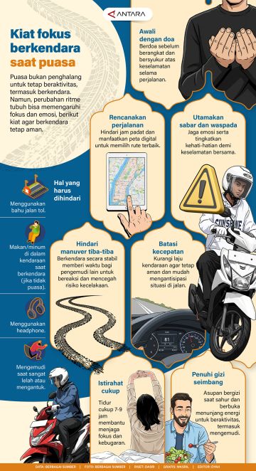 Kiat fokus berkendara saat puasa