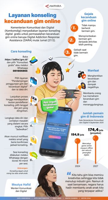 Layanan konseling kecanduan gim online