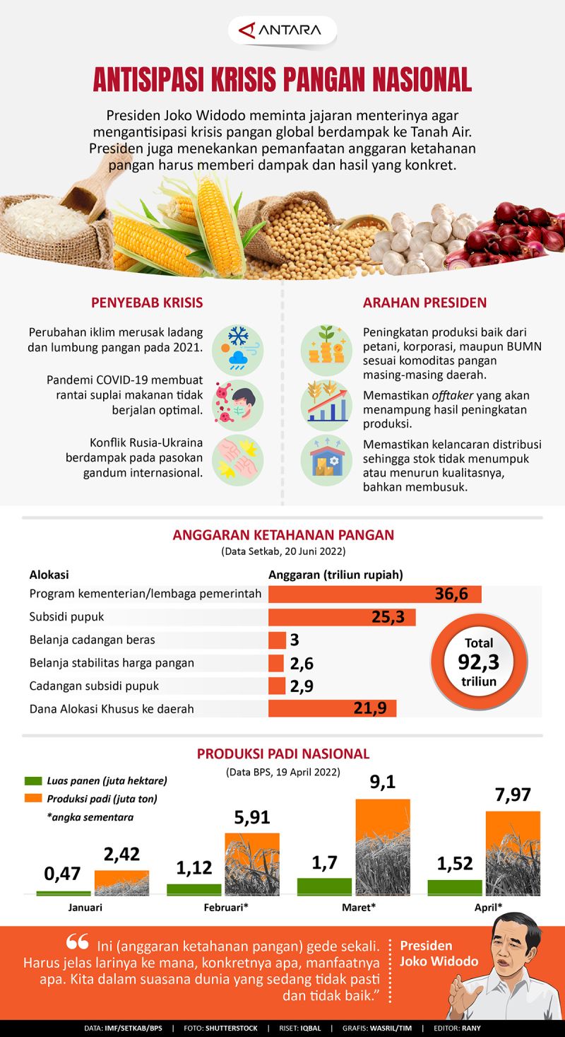 Antisipasi Krisis Pangan Nasional Infografik Antara News