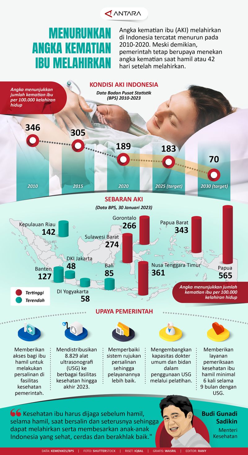 Menurunkan angka kematian ibu melahirkan - Infografik ANTARA News