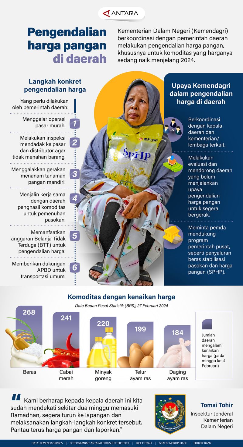 Pengendalian Harga Pangan Di Daerah Infografik Antara News 