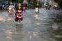 Ruas Jalan Protokol di Rangkasbitung Dilanda Banjir